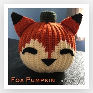 2 Fox Pumpkins Halloween Decor Handmade